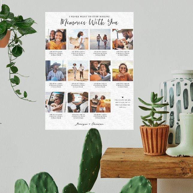 Impressão Em Tela Memórias com você | 11 Fótulo de Colagem de Fotos (Criador carregado)