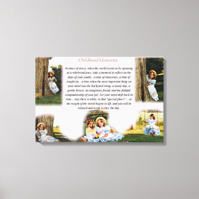 Impressão Em Tela Memórias da infância Inspiração (Frente)