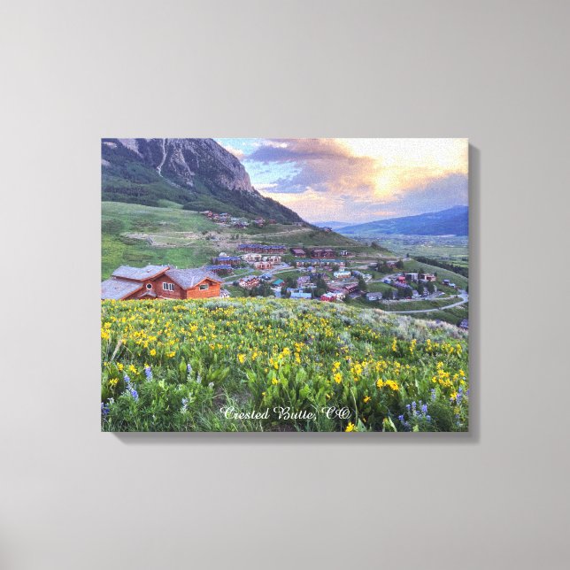 Impressão Em Tela Memórias da Montanha Crested Butte (Frente)