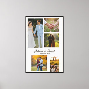 Impressão Em Tela Memórias de Casamento Colagem Personalizada