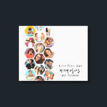 Impressão Em Tela Memórias de Colagem de Fotografias Múltiplas Simpl<br><div class="desc">Colagem de Fotografias Múltiplas Memórias Modernas Simples Hexagão Padrão de Fotografia Personalizada Arte de Muro de Canvas do Hexagão apresenta uma colagem de fotografias das suas fotografias favoritas em forma de hexágono. Com seu texto personalizado ou use o que foi fornecido "o tempo voa, mas as memórias duram para sempre"....</div>