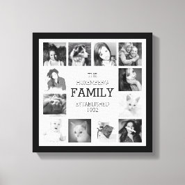 Impressão Em Tela Memórias de fotos da família com personalização