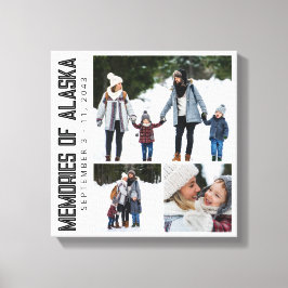 Impressão Em Tela Memories of Alaska Vacation Photo Keepsake