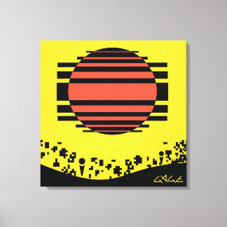 Impressão Em Tela Memphis Tossed Bits