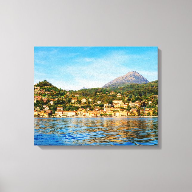 Impressão Em Tela Menaggio no Lago Como, Itália. (Frente)