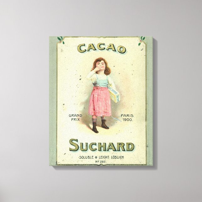 Impressão Em Tela Menina Açúcar Beijo de Chocolate Vitoriana (Frente)