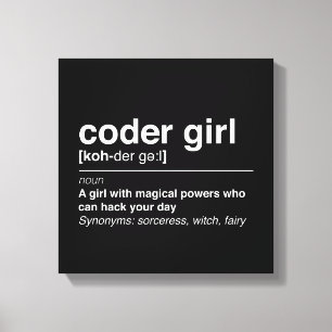 Impressão Em Tela Menina do codificador