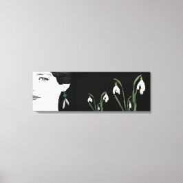 Impressão Em Tela Menina em pérola brinco bonito ilustração de moda