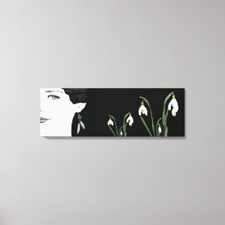 Impressão Em Tela Menina em pérola brinco bonito ilustração de moda