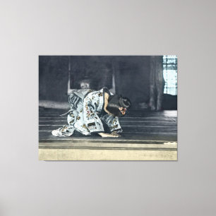 Impressão Em Tela Menina japonesa do vintage que curva Dogeza