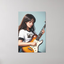 Menina Tocando um Violão