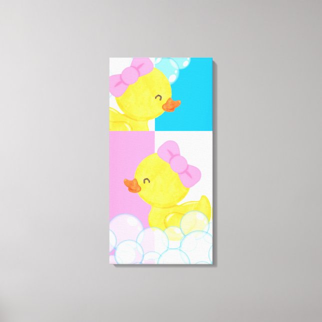 Impressão Em Tela Meninas Adesivos de Borracha Aquarela Grandes Ador (Frente)