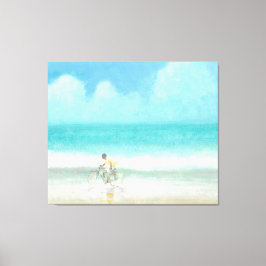 Impressão Em Tela Menino na Bicicleta 3