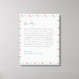 Impressão Em Tela Mensagem de carta de amor manuscrita de notebook s