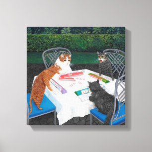 Impressão Em Tela Meowjongg