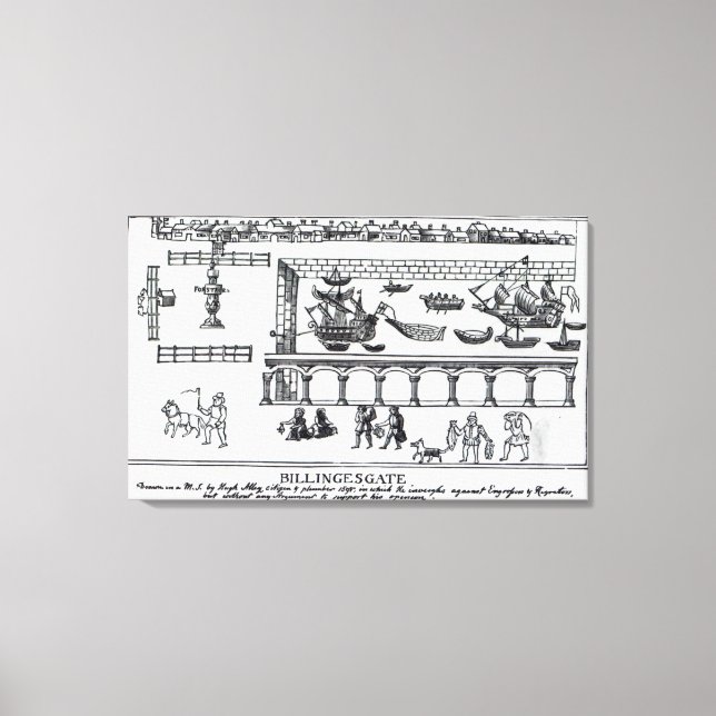 Impressão Em Tela Mercado Billingsgate (Frente)