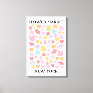 Impressão Em Tela Mercado de Flores Nova York Jardim Floral de Prima