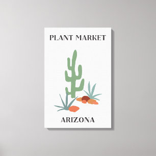 Impressão Em Tela Mercado de Plantas Arizona Verde Deserto Cacto Sag