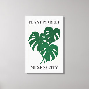 Impressão Em Tela Mercado de Plantas México Monstrera Verde Planta d
