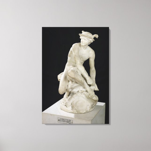 Impressão Em Tela Mercury Anexando suas Sandálias, 1744 (Frente)