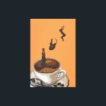 Impressão Em Tela Mergulho no Café Lover Pop Art Trabalho de arte La<br><div class="desc">Café Lover Mergulhando Pop Trabalho de arte de Arte Laranja Canvas Imprimir um presente perfeito para qualquer amante de café. Legal estilo de arte Pop de laranja,  Impressão,  o trabalho de arte perfeito para inspirar a imaginação.</div>