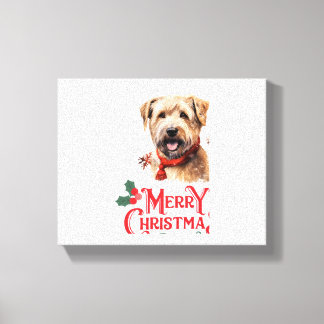 Impressão Em Tela Merry Christmas Staffordshire Bull Terrier