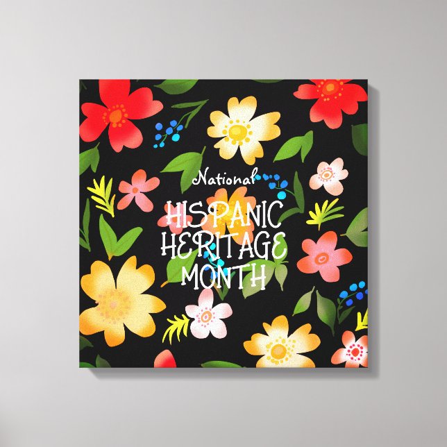 Impressão Em Tela MÊS DO PATRIMÔNIO HISPÂNICO Nacional (Frente)