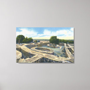 Impressão Em Tela Mesa Verde Nat. Parque, Colorado - templo de Sun