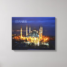 Mesquita Azul de Istambul Vista Noturna Turquia