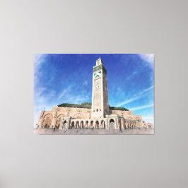 Impressão Em Tela Mesquita de Marrocos Casablanca Hassan 2 Islâmico