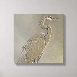 Impressão Em Tela Metal Blue Heron