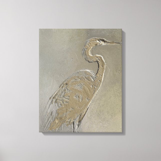 Impressão Em Tela Metal Blue Heron (Frente)