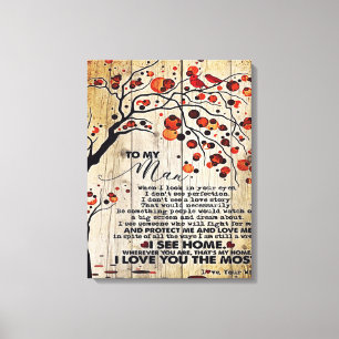 Impressão Em Tela Meu Marido Presente   Carta Para Ele  