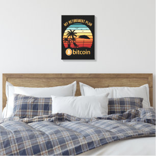 Impressão Em Tela Meu Plano de Aposentadoria Bitcoin Praia Pôr do So