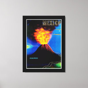 Impressão Em Tela México ~ Volcan Paricutin