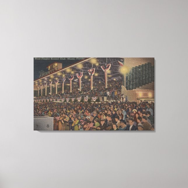 Impressão Em Tela Miami, FL - West Flagler Kennel Club, Cão (Frente)