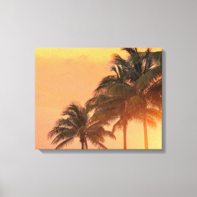 Impressão Em Tela Miami Palms (Frente)