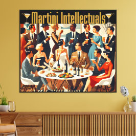 Impressão Em Tela Mid Century Modern The Martini Intellectuals
