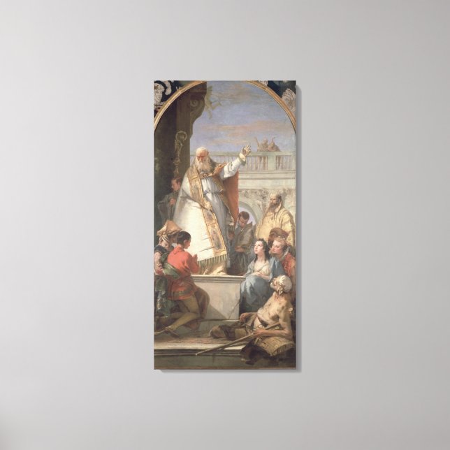 Impressão Em Tela Milagre de Ruas. Patrick, c.1746 (óleo na canvas) (Frente)