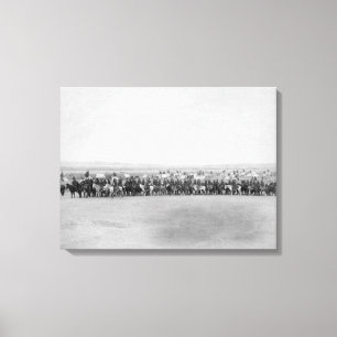 Impressão Em Tela Militares com 70 escuteiros índios Lakota