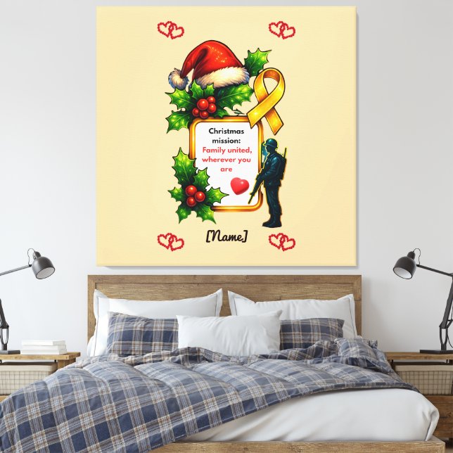 Impressão Em Tela Military Christmas Family Matching – Christ (Insitu(Quarto))