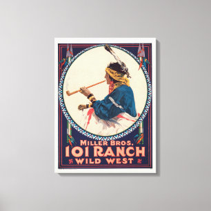 Impressão Em Tela Miller Bros. 101 Ranch, Poster de Circo Oeste Selv