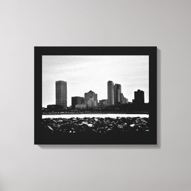 Impressão Em Tela Milwaukee Skyline (Frente)