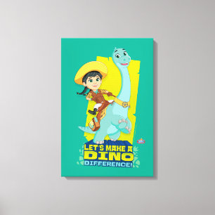 Impressão Em Tela Min & Clover   Fazer a Diferença de Dino