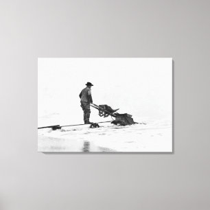 Impressão Em Tela Minando na praia em Nome, fotografia de Alaska