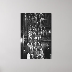 Impressão Em Tela Mineiros da Terra Profunda Prontos para Descendê 1