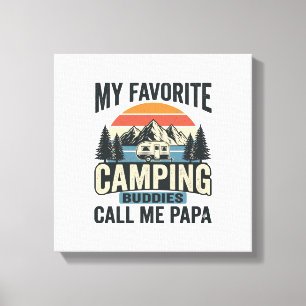 Impressão Em Tela Minha Camiseta Favorita de Acampamento Me Chama de