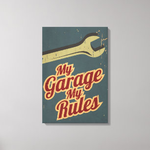 Impressão Em Tela Minha garagem minhas regras