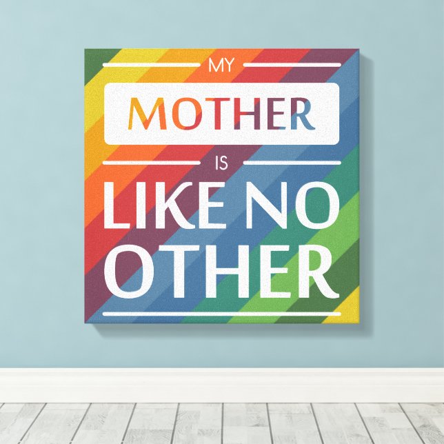 Impressão Em Tela Minha mãe é como nenhuma outra (Insitu(piso de madeira))