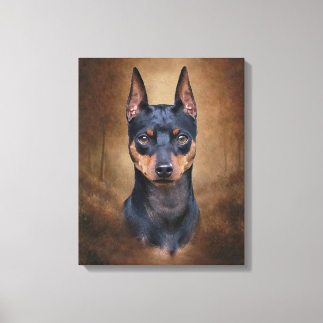 Impressão Em Tela Miniatura Pinscher (Frente)